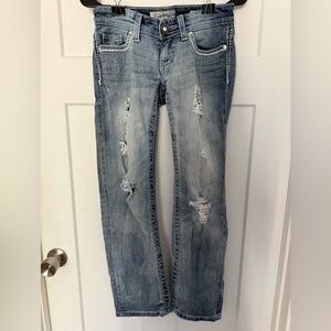 Daytrip Light Blue Distressed Straight Leg Jeans